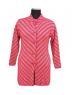 Women Long coat Red zik zak design